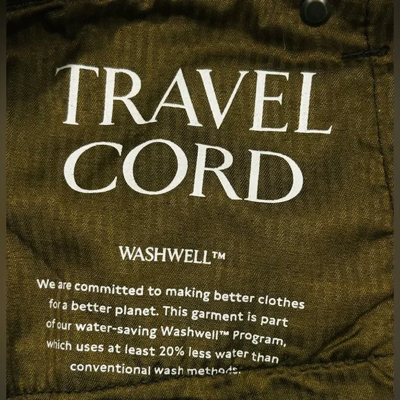 NWT Banana Republic Brown Slim Traveler Cords 35x34 Corduroy Preppy - Picture 7 of 11